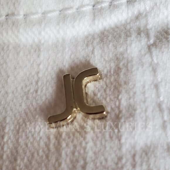 JUST CAVALLI BY ROBERTO CAVALLI JEANS WHITE w CRYSTALS SKINNY PANTS sz 29 US 6 - Picture 11 of 14